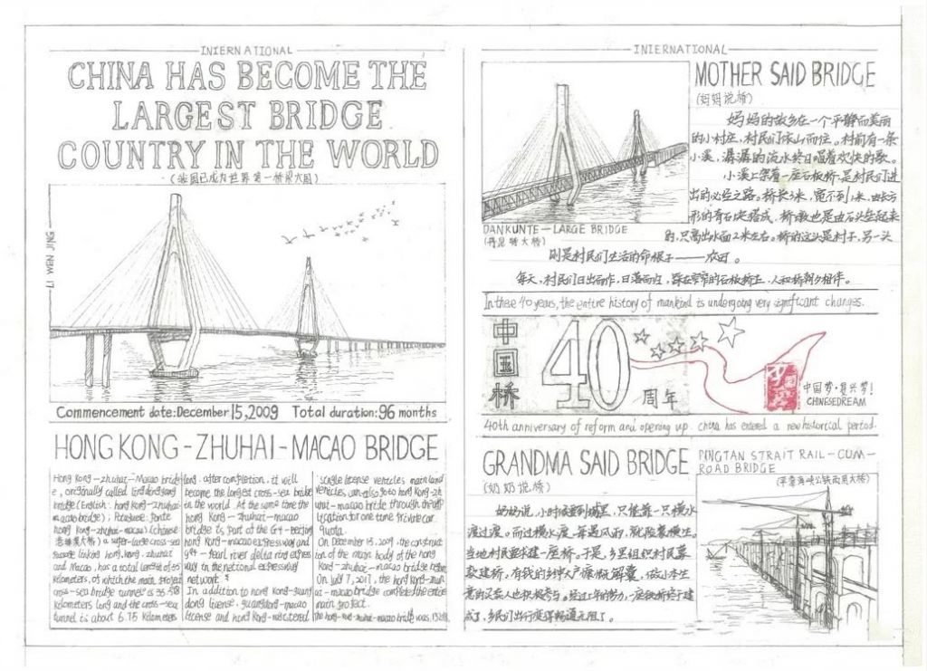中国桥40周年手抄报，中国梦复兴梦