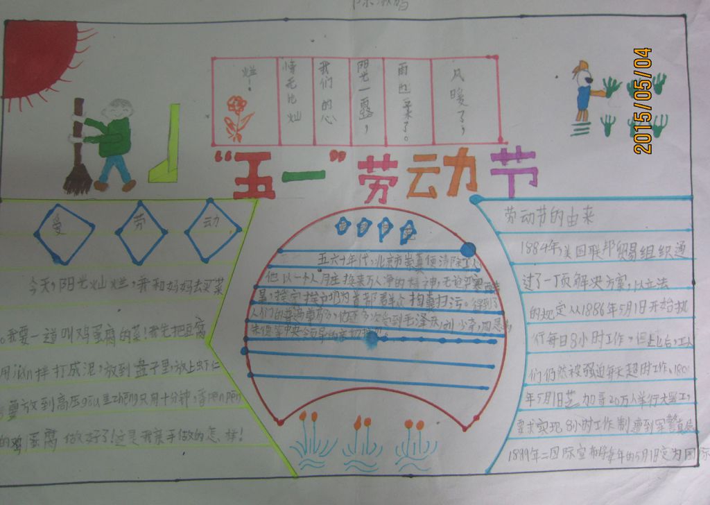 五一劳动节手抄报图片大全