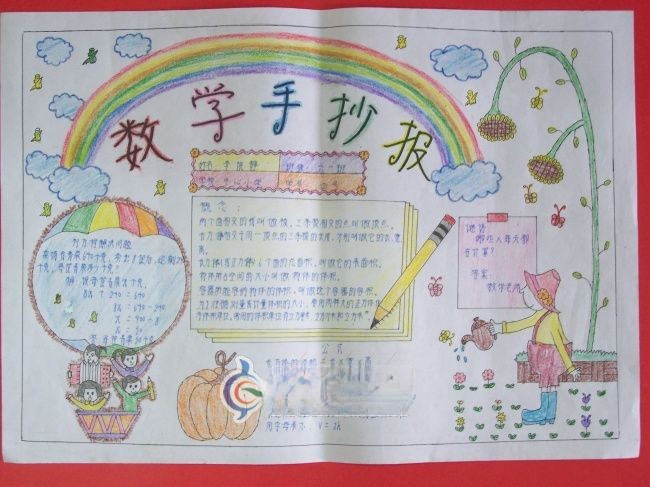 小学六年级数学手抄报