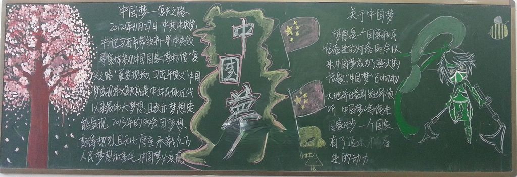 中国梦黑板报设计图